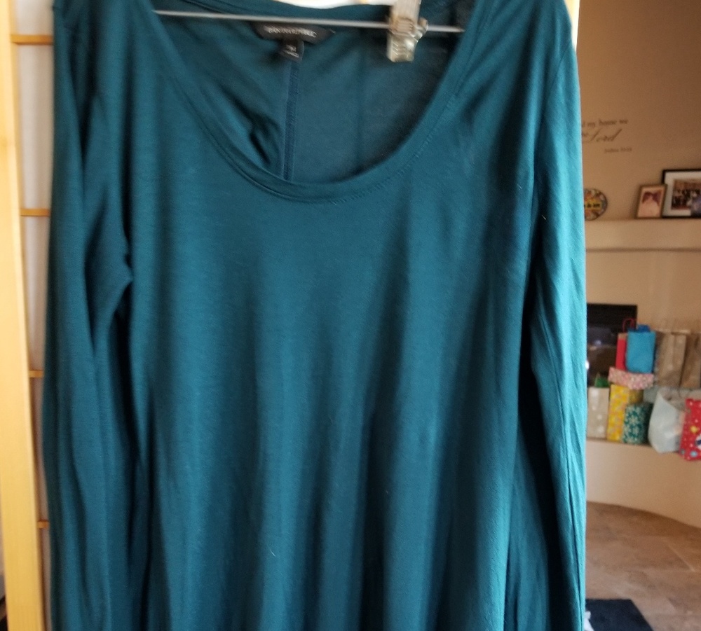 Banana Republic Cotton Blend Teal Oversized Shirt